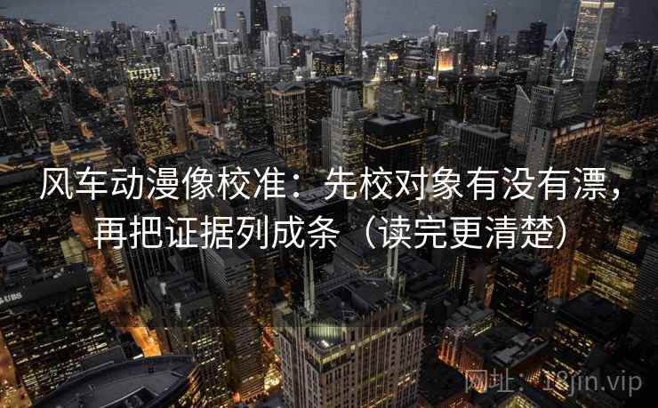 风车动漫像校准：先校对象有没有漂，再把证据列成条（读完更清楚）
